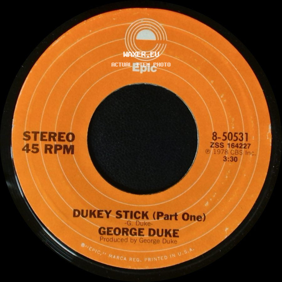 George Duke - Dukey Stick (Part Two) / Dukey Stick (Part One) side B