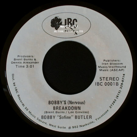 Bobby "Sofine" Butler - Cheaper Crude Or No More Food / Bobby's (Nervous) Breakdown side B