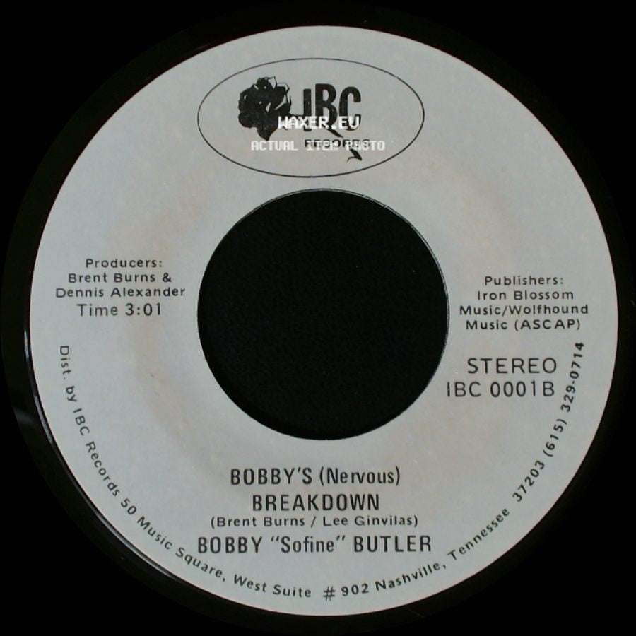 Bobby "Sofine" Butler - Cheaper Crude Or No More Food / Bobby's (Nervous) Breakdown side B