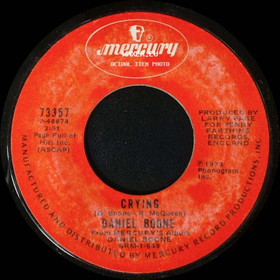 Daniel Boone - Crying / Sunshine Lover side A