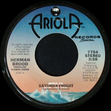 Herman Brood - Saturdaynight / Back (In Y'r Love) side A