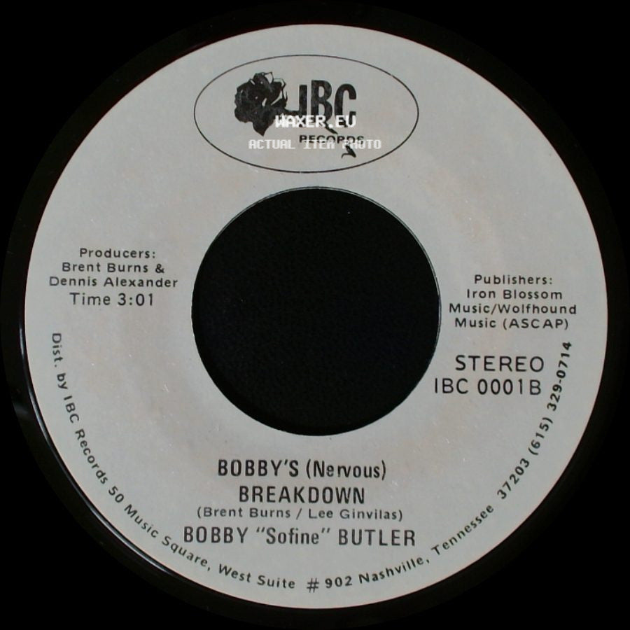 Bobby "Sofine" Butler - Cheaper Crude Or No More Food / Bobby's (Nervous) Breakdown side B