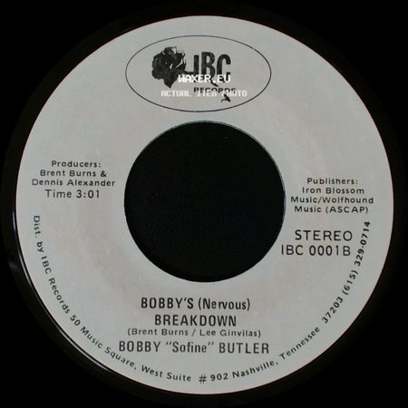 Bobby "Sofine" Butler - Cheaper Crude Or No More Food / Bobby's (Nervous) Breakdown side B