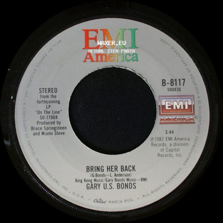 Gary U.S. Bonds - Bring Her Back / Out Of Work side A