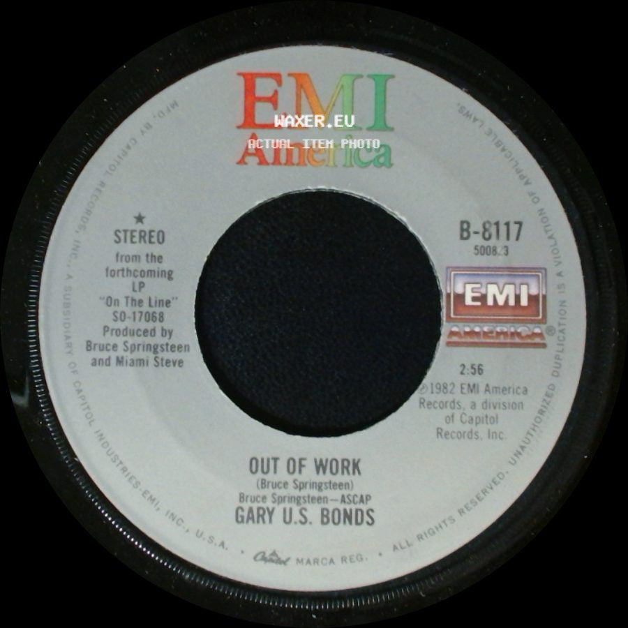 Gary U.S. Bonds - Bring Her Back / Out Of Work side B