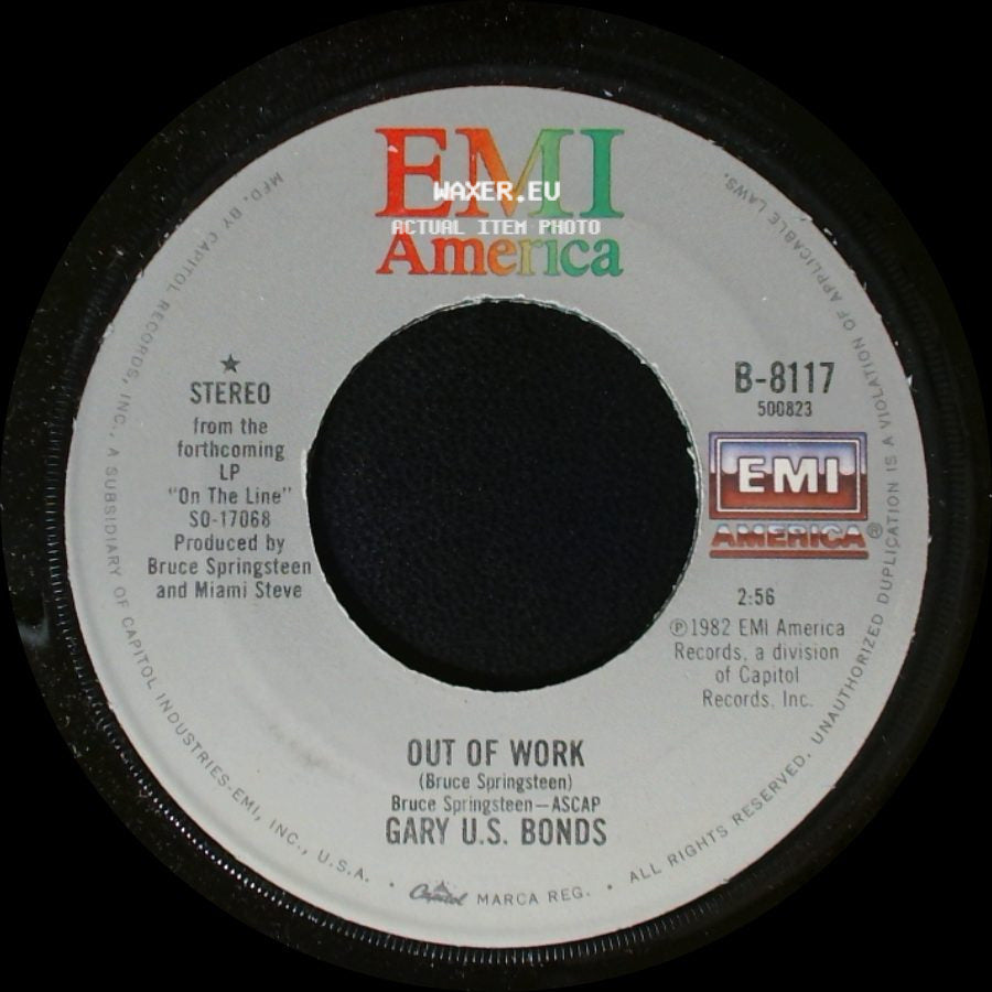 Gary U.S. Bonds - Out Of Work / Bring Her Back side A