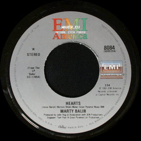 Marty Balin - Freeway / Hearts side B