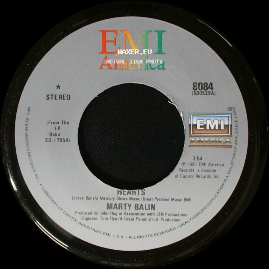 Marty Balin - Hearts / Freeway side A