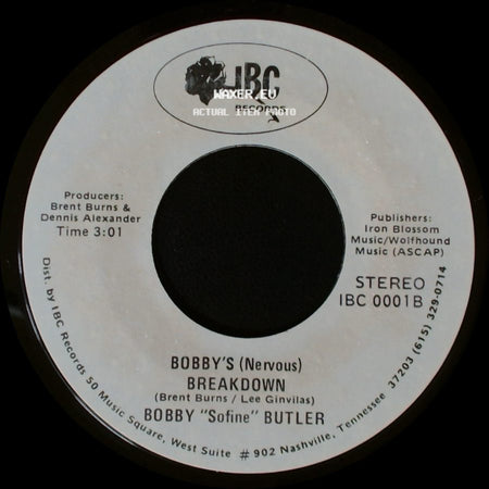 Bobby "Sofine" Butler - Cheaper Crude Or No More Food / Bobby's (Nervous) Breakdown side B