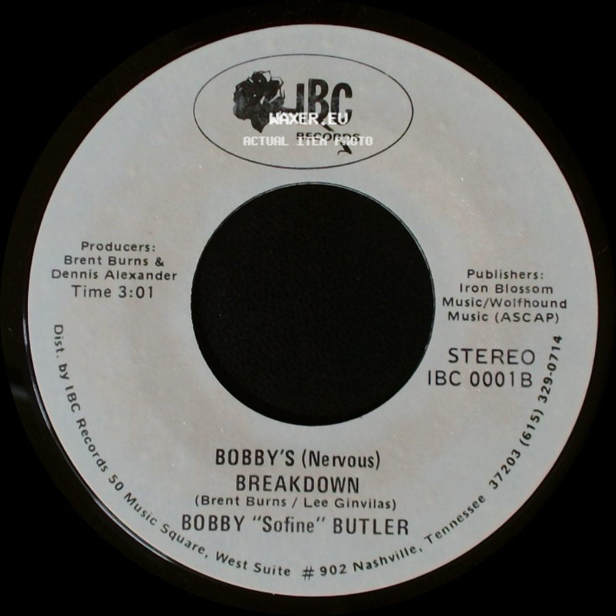 Bobby "Sofine" Butler - Cheaper Crude Or No More Food / Bobby's (Nervous) Breakdown side B