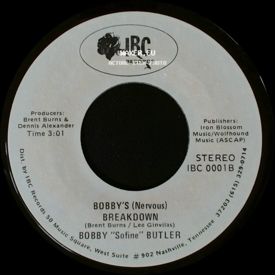 Bobby "Sofine" Butler - Cheaper Crude Or No More Food / Bobby's (Nervous) Breakdown side B
