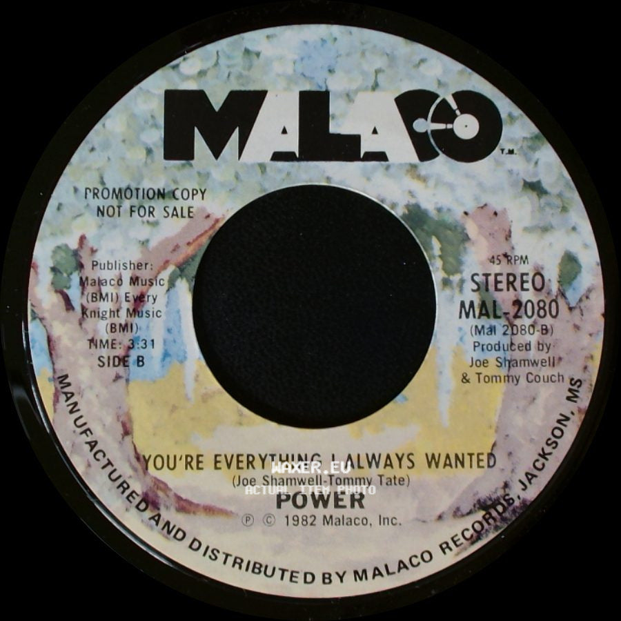 Power - Groovin' / You're Everything I Always Wanted side B