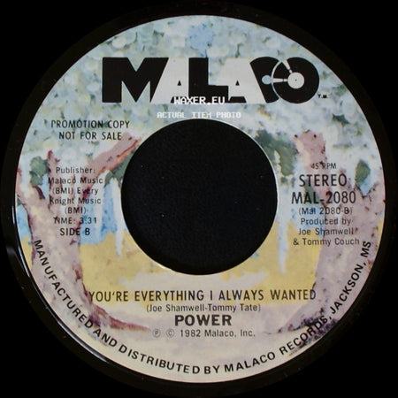 Power - Groovin' / You're Everything I Always Wanted side B