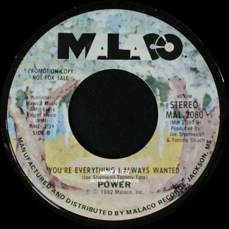 Power - Groovin' / You're Everything I Always Wanted side B