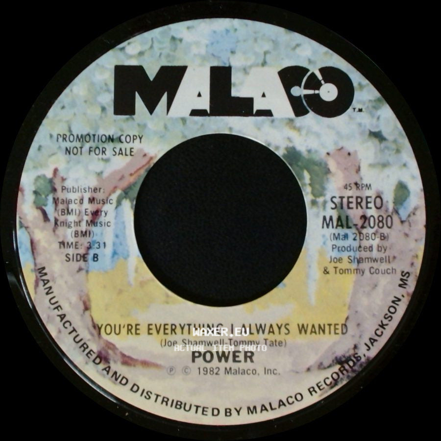 Power - Groovin' / You're Everything I Always Wanted side B