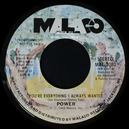 Power - Groovin' / You're Everything I Always Wanted side B