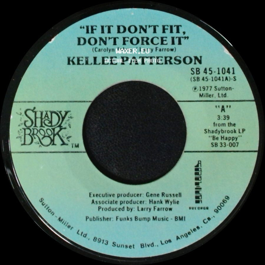 Kellee Patterson - Be Happy / If It Don't Fit, Don't Force It side B