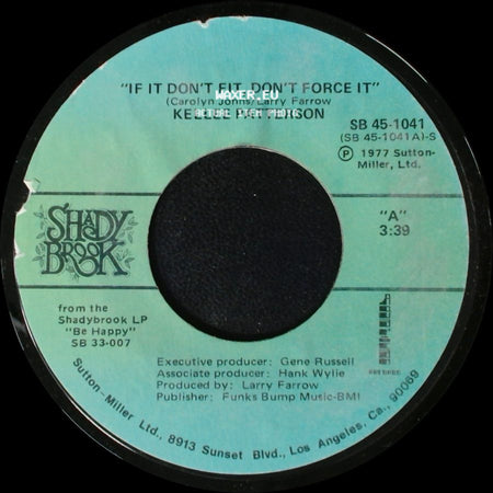 Kellee Patterson - Be Happy / If It Don't Fit, Don't Force It side B