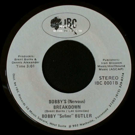 Bobby "Sofine" Butler - Cheaper Crude Or No More Food / Bobby's (Nervous) Breakdown side B