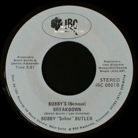 Bobby "Sofine" Butler - Cheaper Crude Or No More Food / Bobby's (Nervous) Breakdown side B
