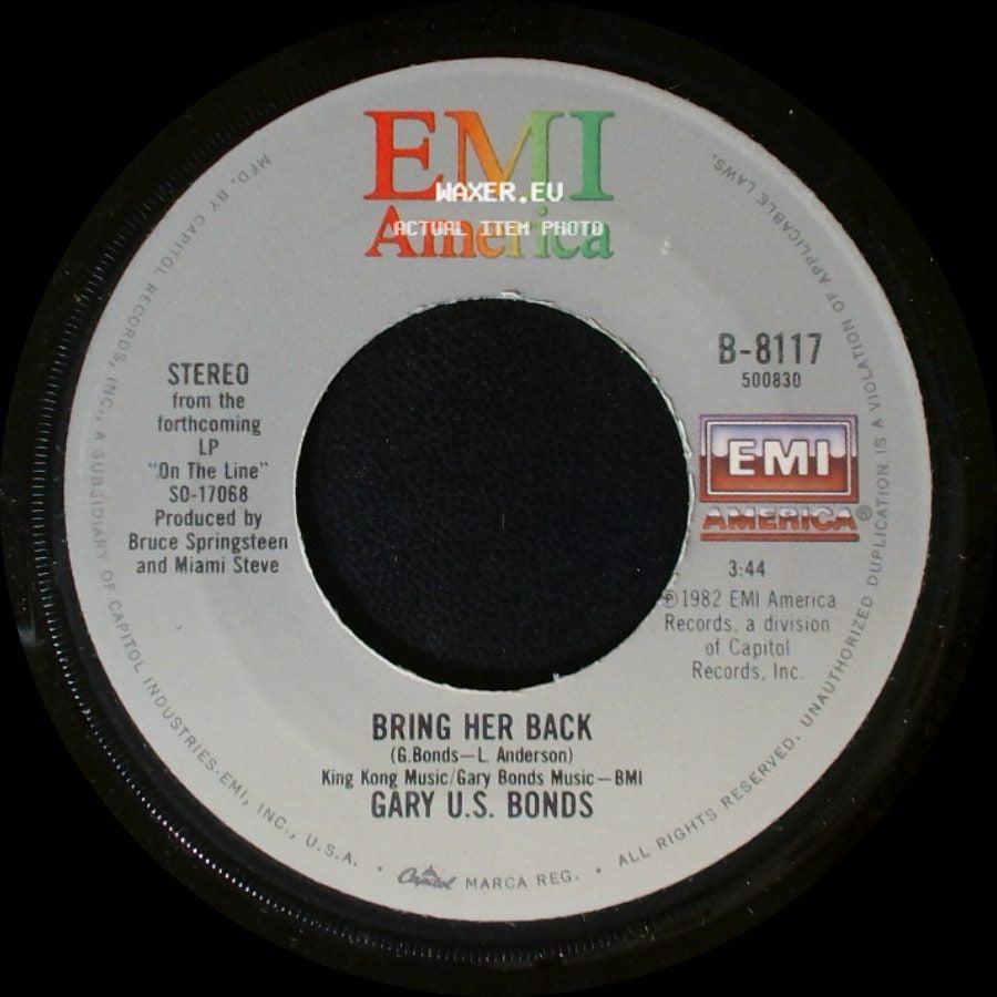 Gary U.S. Bonds - Bring Her Back / Out Of Work side A