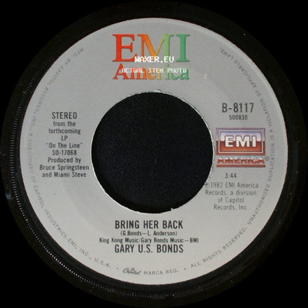 Gary U.S. Bonds - Bring Her Back / Out Of Work side A