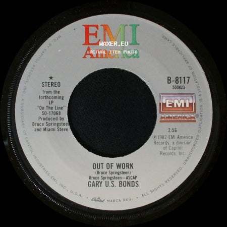 Gary U.S. Bonds - Out Of Work / Bring Her Back side A