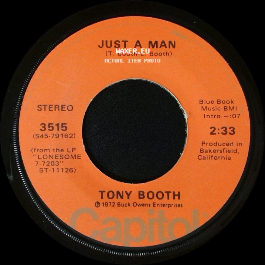 Tony Booth - When A Man Loves A Woman (The Way That I Love You) / Just A Man side B