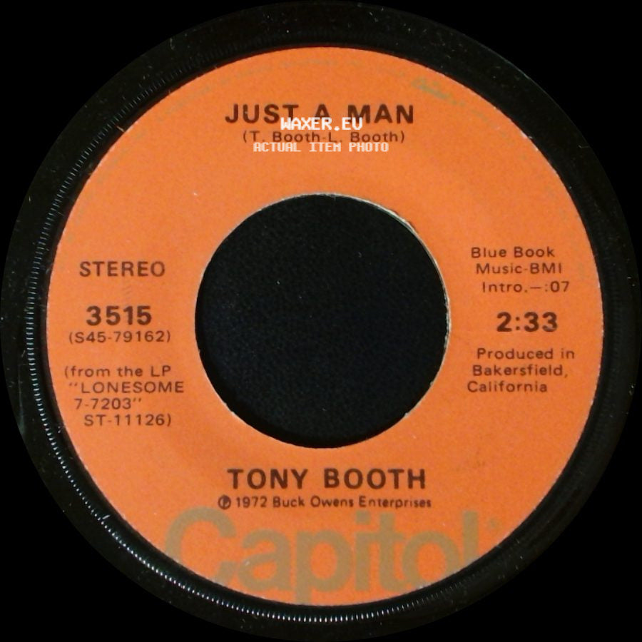 Tony Booth - When A Man Loves A Woman (The Way That I Love You) / Just A Man side B