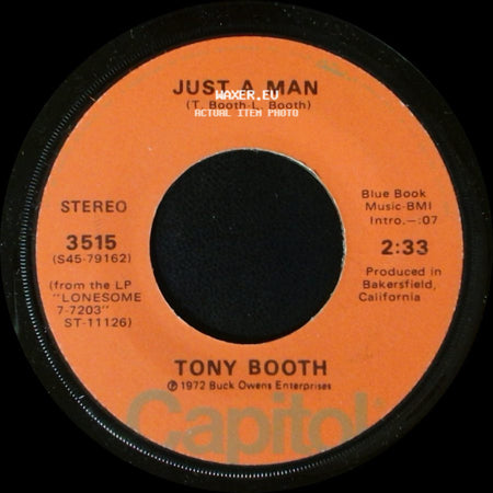 Tony Booth - When A Man Loves A Woman (The Way That I Love You) / Just A Man side B