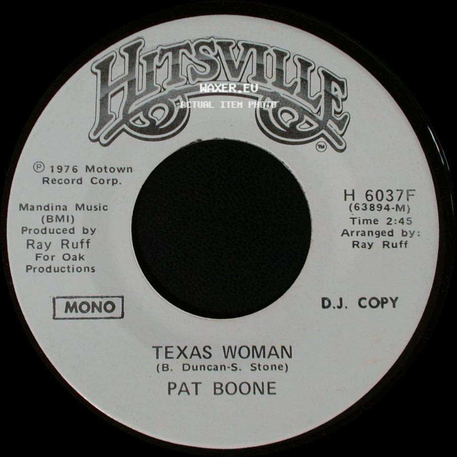 Pat Boone - Texas Woman / Texas Woman side A