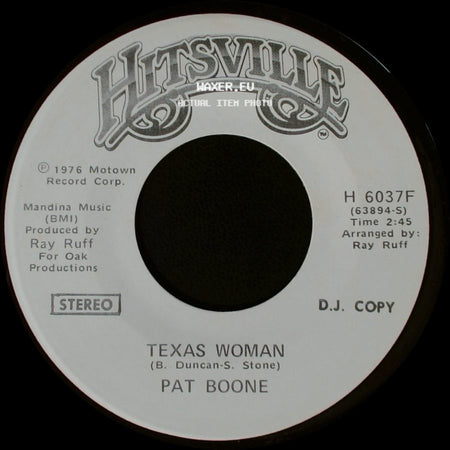 Pat Boone - Texas Woman / Texas Woman side B