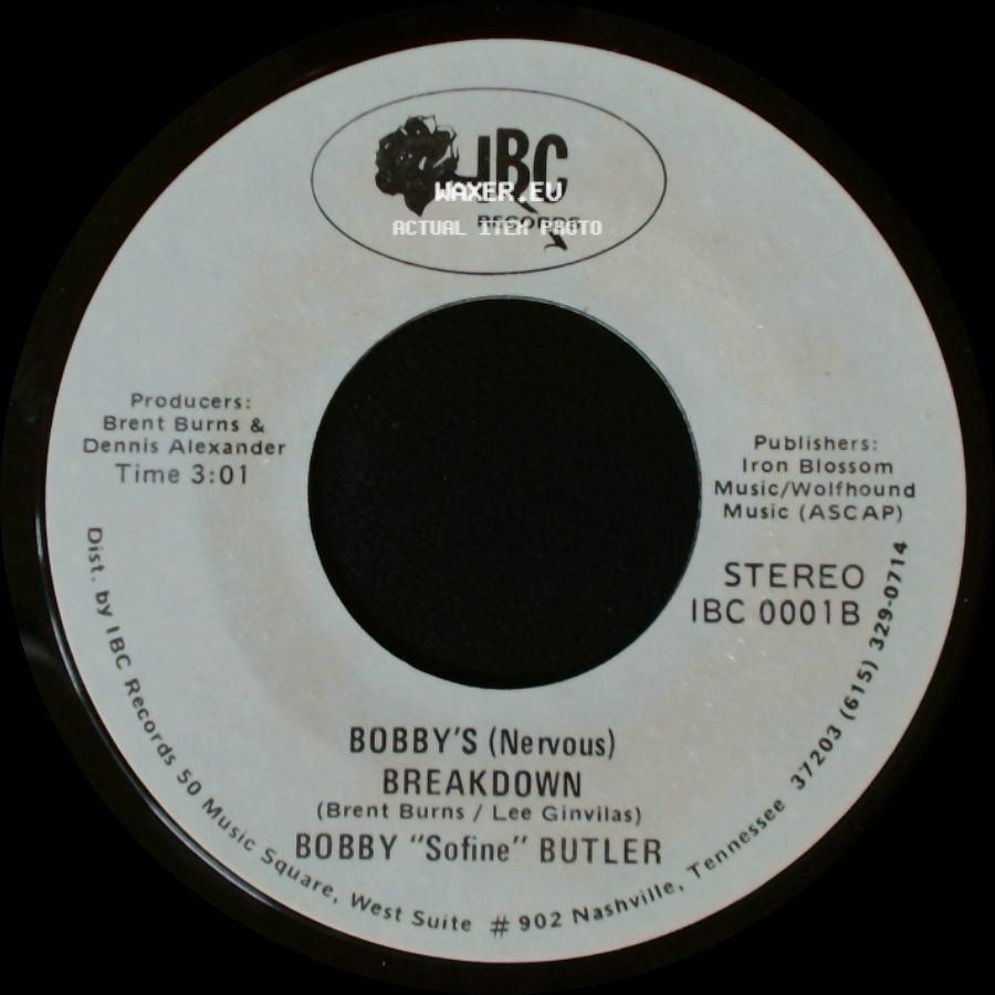 Bobby "Sofine" Butler - Cheaper Crude Or No More Food / Bobby's (Nervous) Breakdown side B