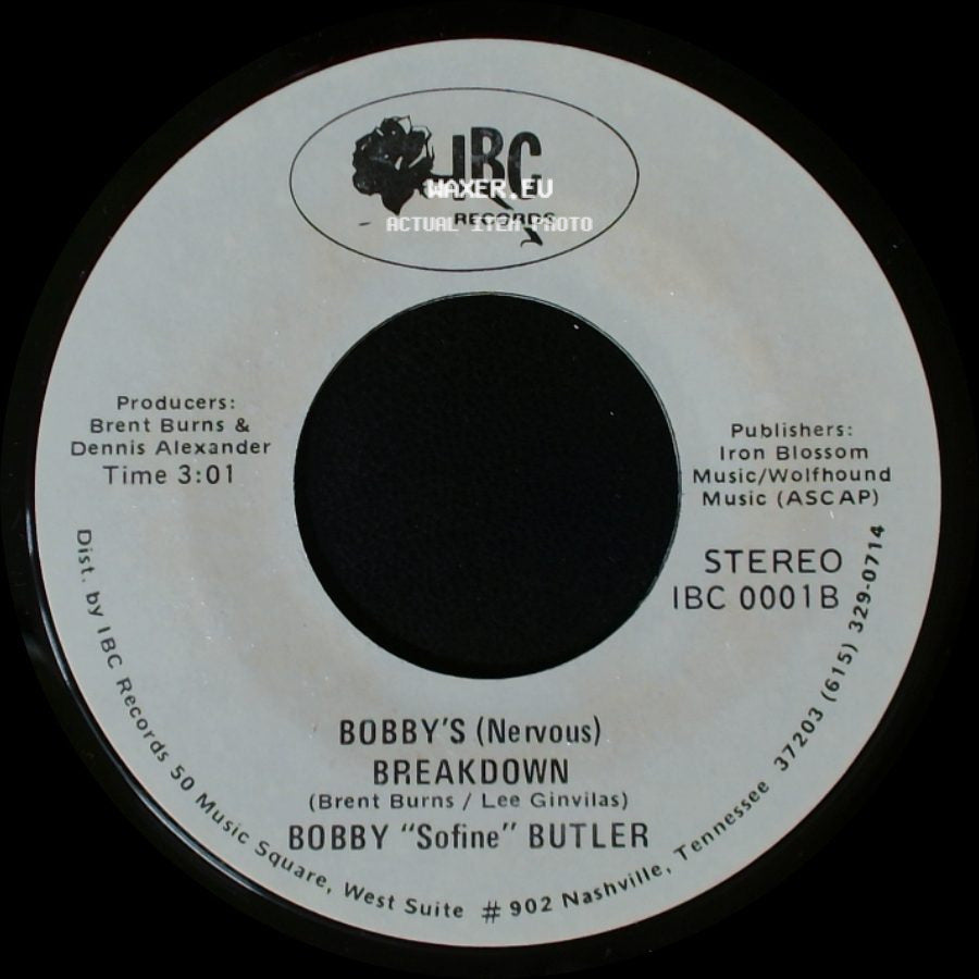 Bobby "Sofine" Butler - Cheaper Crude Or No More Food / Bobby's (Nervous) Breakdown side B