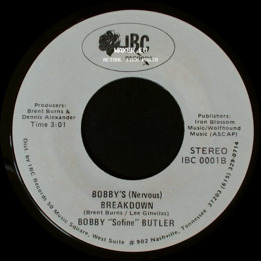 Bobby "Sofine" Butler - Cheaper Crude Or No More Food / Bobby's (Nervous) Breakdown side B
