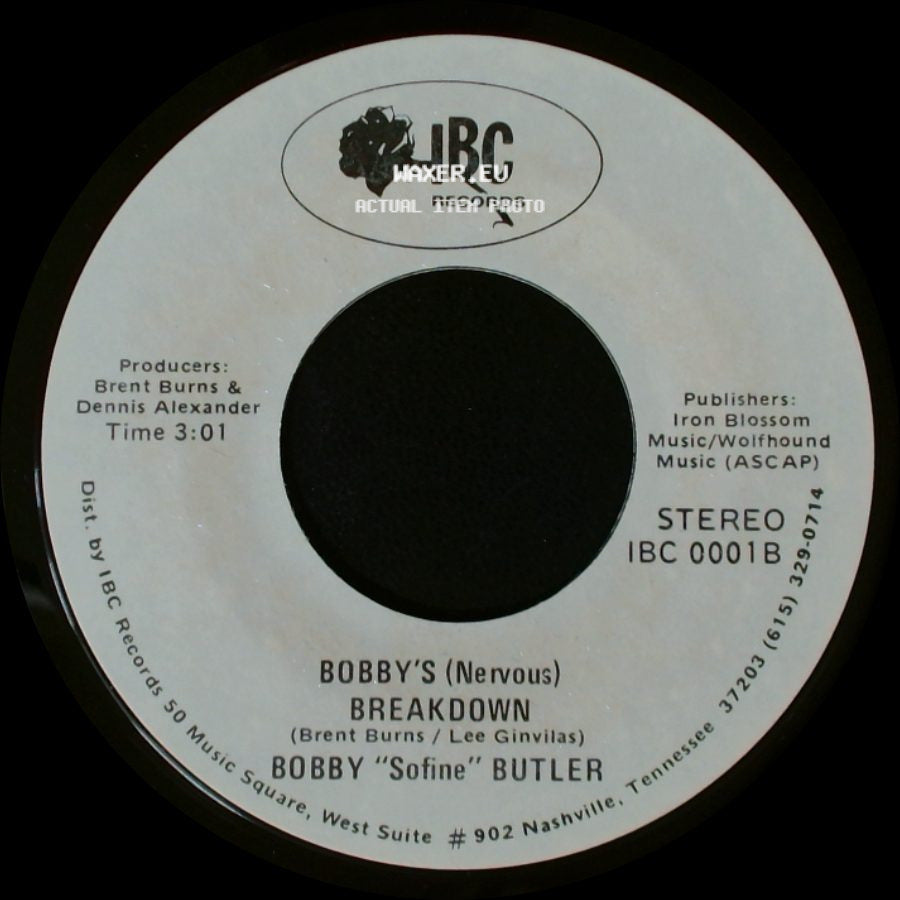 Bobby "Sofine" Butler - Cheaper Crude Or No More Food / Bobby's (Nervous) Breakdown side B
