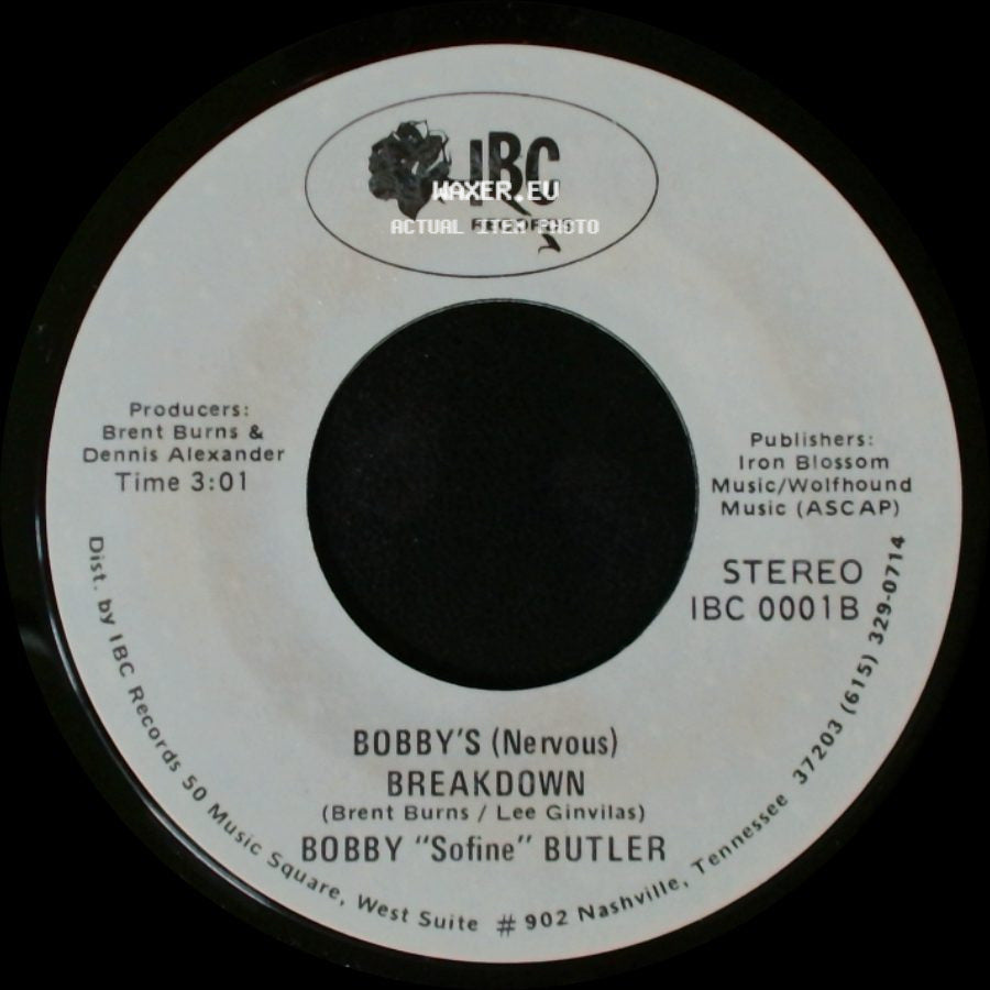 Bobby "Sofine" Butler - Cheaper Crude Or No More Food / Bobby's (Nervous) Breakdown side B