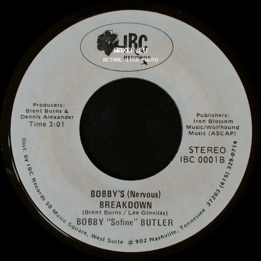 Bobby "Sofine" Butler - Cheaper Crude Or No More Food / Bobby's (Nervous) Breakdown side B