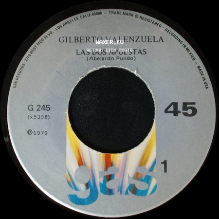 Gilberto Valenzuela - A Los 20 Años / Las Dos Apuestas side B