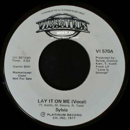 Sylvia - Lay It On Me (Vocal) / Lay It On Me (Vocal) side B