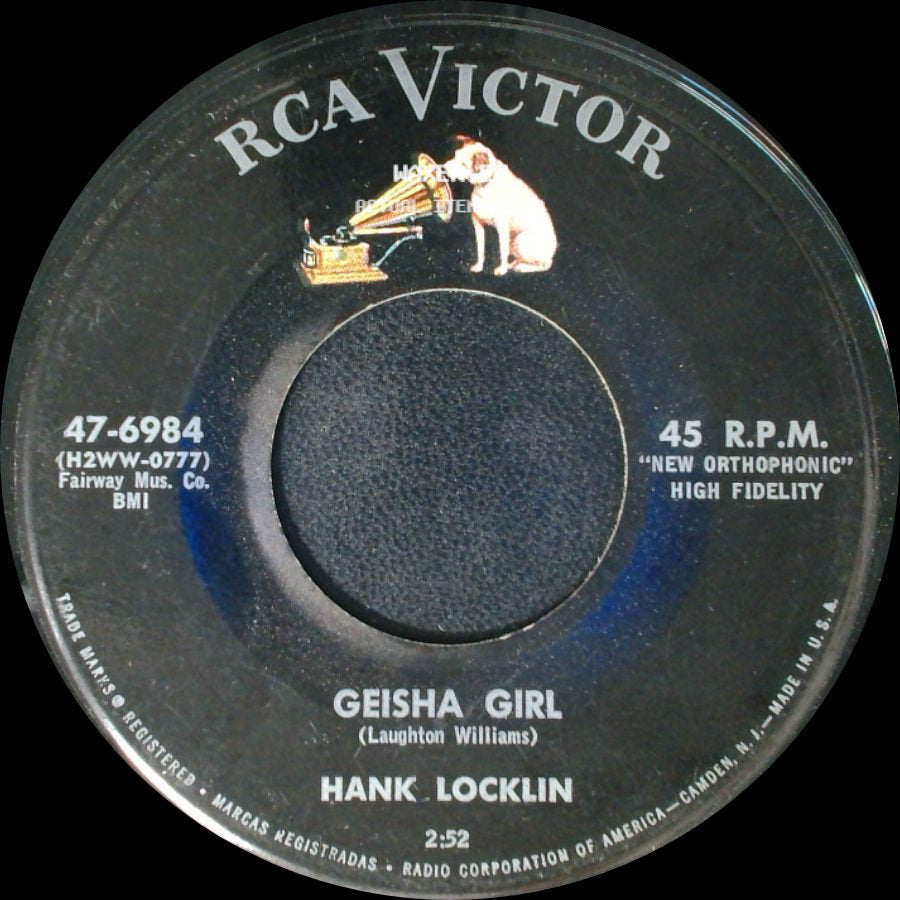 Hank Locklin - Livin' Alone / Geisha Girl side B