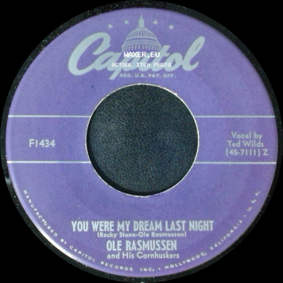 Ole Rasmussen And His Cornhuskers - Country Weddin' Day / You Were My Dream Last Night side B