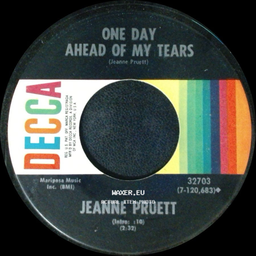 Jeanne Pruett - King Size Bed / One Day Ahead Of My Tears side B