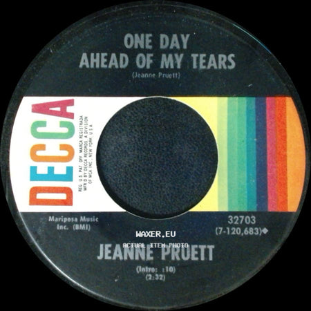 Jeanne Pruett - King Size Bed / One Day Ahead Of My Tears side B