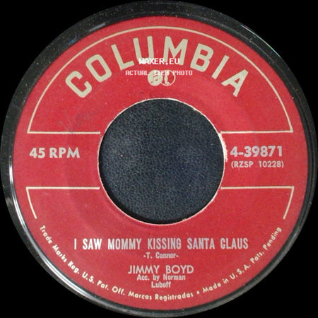 Jimmy Boyd - I Saw Mommy Kissing Santa Claus / Thumbelina side A