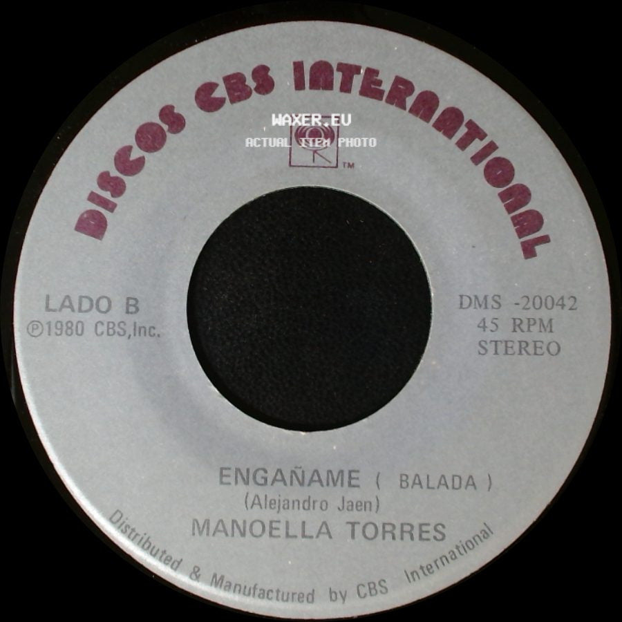 Manoella Torres - Ahora No (Balada) / Engañame (Balada) side B