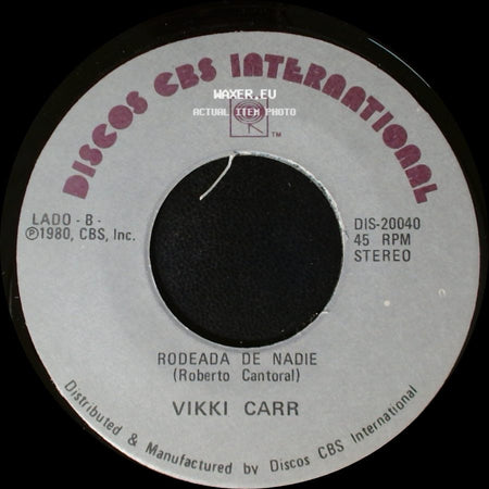 Vikki Carr - Disculpame / Rodeada De Nadie side B