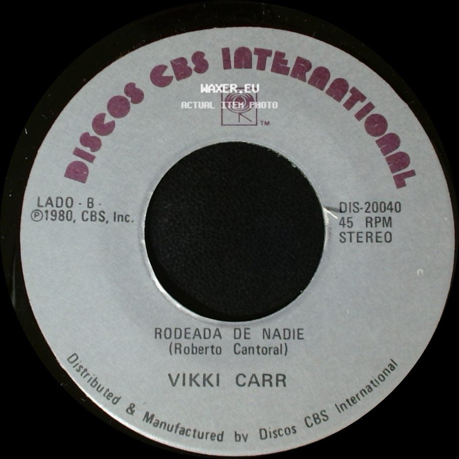 Vikki Carr - Disculpame / Rodeada De Nadie side B
