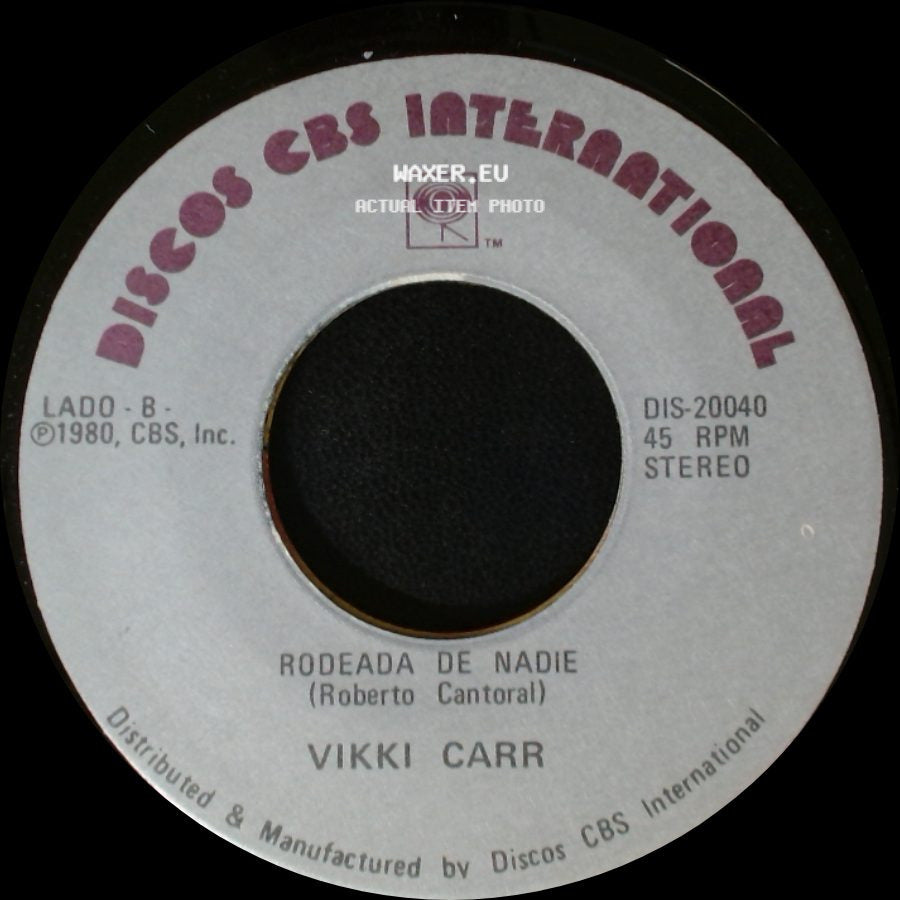 Vikki Carr - Disculpame / Rodeada De Nadie side B