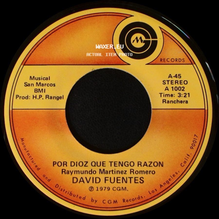 David Fuentes - Por Dioz Que Tengo Razon / Ya No Vuelvas Golondrina side A